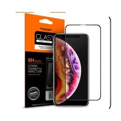 Spigen Glass FC HD, zaštitno staklo za telefon, crno - iPhone 11 Pro/XS/X