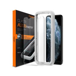 Spigen Align Glas.tR, zaštitno staklo za ekran telefona, 2 kom + okvir za instalaciju - iPhone 11 Pro/XS/X