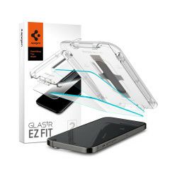 Spigen Glass tR EZ Fit, zaštitno staklo za ekran telefona, 2 kom + okvir za instalaciju - iPhone 14 Pro Max
