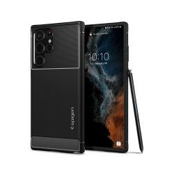 Spigen Rugged Armor, zaštitna maska za telefon, mat crna - Samsung Galaxy S22 Ultra (ACS03914)