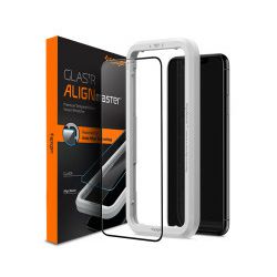 Spigen Align Glass FC, zaštitno staklo za ekran telefona + okvir za instalaciju - iPhone 11/XR (AGL00106)
