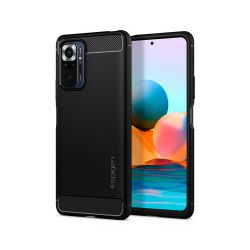 Spigen Rugged Armor, zaštitna maska za telefon, crna - Xiaomi Redmi Note 10 Pro/Max