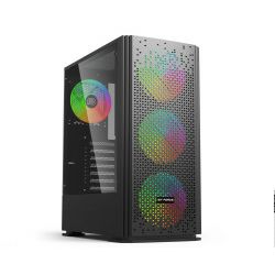 Bit Force ORION CF-4 Midi Tower RGB Gaming PC ATX kućište bez napajanja, crno