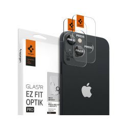 Spigen Glass EZ Fit Optik Pro, zaštitno staklo za kameru telefona, 2 kom, crno - iPhone 14/iPhone 14 Plus (AGL05213)