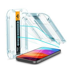Spigen Glass tR EZ Fit, zaštitno staklo za ekran telefona, 2 kom - iPhone 15 Plus (AGL06883)