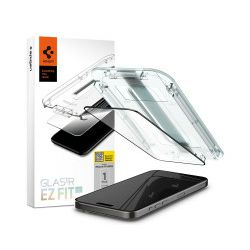 Spigen Glass tR EZ Fit HD, zaštitno staklo za telefon, FC crna - iPhone 15 Pro (AGL06899)
