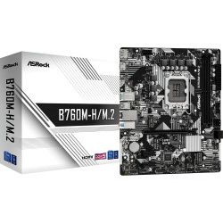 ASRock B760M-H/M.2, LGA1700, B760, DDR5/7200Mhz, PCIe 4.0, HDMI/DP, mATX