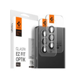 Spigen Glass tR EZ Fit Optik Pro, zaštitno staklo za kameru, 2 kom + okvir za instalaciju, crno - Samsung Galaxy Z Fold5 (AGL06524)
