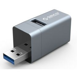 Orico 3-in1 mini USB hub, 3x USB-A, srebrni (ORICO-MINI-U32L-GY-BP)