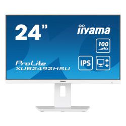 IIYAMA 24" XUB2492HSU-W6 (23.8") 1920×1080 IPS, Pivot, 0.4ms, HDMI/DP, 4×USB HUB, zvučnici, bijeli