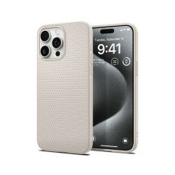 Spigen Liquid Air, natural titanium, zaštitna maska za telefon - iPhone 15 Pro (ACS07217)