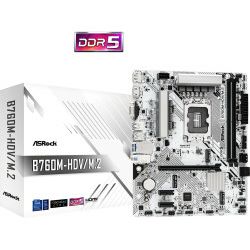 ASRock MB B760M-HDV/M.2, S.1700, DDR5/7200MHz(OC), PCIe 4.0, G-LAN, VGA/DP/HDMI, mATX