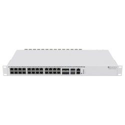 Mikrotik Cloud Router Switch CRS326-4C+20G+2Q+RM, 20x 2.5 GIGABIT Ethernet, 4x Combo ports ethernet 2.5G/10G SFP+, 2x 40G QSFP+, 128 MB DDR2 RAM, 32 MB storage, RouterOS v7 License level  6, 2x AC In
