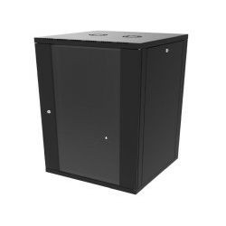 Canovate 19" 15U 600x600x765 SINGLE zidni ormar s bočnim stranama koje se mogu otvoriti izvana, crni (WS3O-9-1566F)