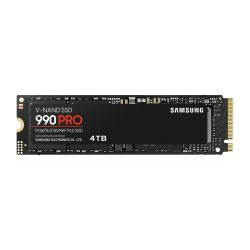 Samsung 990 Pro 4TB NVMe PCIe 4.0 M.2 SSD, R/W: 7450/6900 MB/s (MZ-V9P4T0BW)