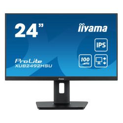 IIYAMA 24" XUB2492HSU-B6 FHD (1920×1080) IPS, 100Hz, 16:9, 0.4ms, 250 cd/m2, 1300:1, HDMI/DP, 4×USB-A, Pivot, zvučnici, crni