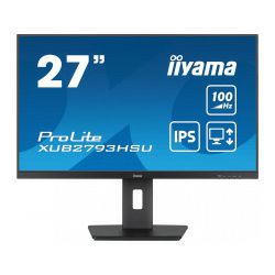IIYAMA 27" XUB2793HSU-B7 FHD (1920x1080) IPS, Pivot, 100Hz, 16:9, 1ms, 300 cd/m2, 1300:1, HDMI/DP, 2×USB-A, zvučnici, crni