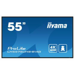 IIYAMA 55" LH5575UHS-B1AG 4K UHD (3840x2160) IPS Signage, 60Hz, 16:9, 8ms, 500 cd/m2, 1200:1, HDMI/DP, 2xUSB-2, zvučnici, crni