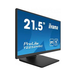 IIYAMA 22" T2252MSC-B2AG FHD (1920×1080) IPS, 16:9, 5ms, 250 cd/m2, 1000:1, 1xHDMI, 1xDP, 2xUSB-A, zvučnici, crni