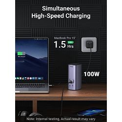 UGREEN Revodok Pro 312 12u1, 2xHDMI, DisplayPort, Thunderbolt 4, USB-C 3.2, USB-A 3.2, USB 3.0, RJ45, čitač kartica TF/SD, 3.5mm
