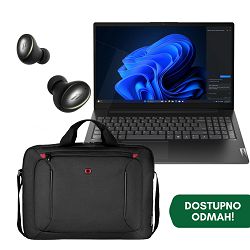 Lenovo V15 G5 IRL, 15.6" FHD, Intel i5-13420H, 16GB DDR5, 512GB SSD, UHD, WiFi/BT, Win 11 Pro + 3Y + Wenger + 1MORE bežične sluš. (83GW008ESC)