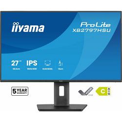 IIYAMA 27" XB2797HSU-B1 FHD (1920x1080) 120Hz, Pivot, 350cd/m2, Speakers, HDMI, DP, 1ms, USB-Ax2, USB-Cx2