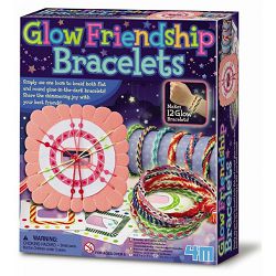 Kreativni set 4M, Glow Friendship Bracelets, set za izradu svjetlećih narukvica prijateljstva 00-04662
