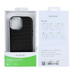Rixus Mag Carbon With MagSafe Compatible For Apple iPhone 17 Titanium Black