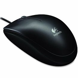 LOGITECH B100 Corded Mouse - BLACK - USB - B2B