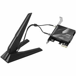 MSI HERALD BE9400 WiFi 7 PCIe Card, 2.4GHz, 5GHz, 6GHz, BT 5.4, WPA-PSK, WPA2-PSK / Enterprise, WPA3-Personal / Enterprise, 2x High-Gain Tri-Band Antennas