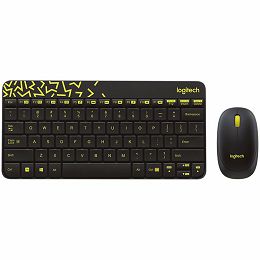 LOGITECH Wireless Combo MK240 Nano – EMEA – Croatian Layout - BLACK / CHARTREUSE