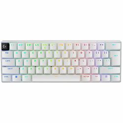 LOGITECH G PRO X 60 LIGHTSPEED Wireless Gaming Keyboard (Tactile) - WHITE - US INTL - 2.4GHZ/BT - EMEA28-935 - TACTILE SWITCH