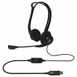 LOGITECH PC960 Corded Stereo Headset BLACK - USB