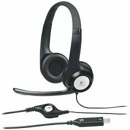 LOGITECH H390 Corded Headset - BLACK - USB