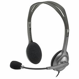 LOGITECH H111 Corded Stereo Headset - BLACK - 3.5 MM