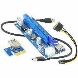 Riser Akyga AK-CA-64 PCI-E 1x - 16x USB 3.0