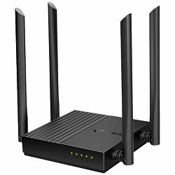 AC1200 Dual-Band Wi-Fi RouterSPEED: 400 Mbps at 2.4 GHz + 867 Mbps at 5 GHzSPEC: 4× Antennas, 1× Gigabit WAN Port + 4× Gigabit LAN PortsFEATURE: Tether App, WPA3, Access Point Mode, IPv6 Supported, IP