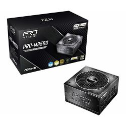 ASRock PSU PRO Series PRO-M850G, 850W, 80 Gold, Modular