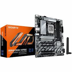 GIGABYTE Mainboard Desktop B860 DS3H WIFI6E (LGA1851, Ultra CPU, 4xDDR5, 1xHDMI, 1xDP, 2.5GLAN, WiFi 6E, BT5.3, 1xPCIe x16 5.0, 4xPCIe x16 slots, supporting PCIe 4.0 x1, 2xM.2, 4xSATA3) ATX