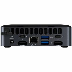 Intel NUC 11 Pro Kit NUC11TNKi3: Intel Core i3-1115G4, Intel UHD Graphics, Dual HDMI 2.0b w/HDMI CEC, Dual DP 1.4a via Type C, Front: 2xUSB 3.2 Rear: 2xUSB 4 (type C), 1xUSB 3.2, 1xUSB 2.0 Internal: 1