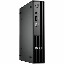 Dell Pro Micro QCM1250, 90W adpt., Intel Core Ultra 5 235T(13 TOPS, up to 5.0 GHz), 16GB (1x16 GB) 5600MT/s DDR5, M.2 256GB TLC PCIe, Intel Integrated, AX211 Wi-Fi 6/6E, Speaker, DP, HDMI, USB-C, 5xUS