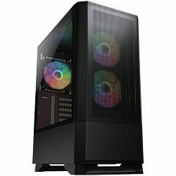 COUGAR | MX430 Mesh RGB Black | PC Case | Mid Tower / Mesh Front Panel / 3 x ARGB Fans / 4mm TG Left Panel