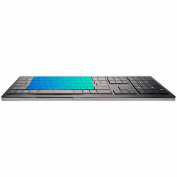 CLEVETURA CLVX 1 Touch-On-Keys AI Wireless Keyboard, ANSI US Windows Layout, Scissor Switches, Aluminum Chassis, Interactive RGB, Windows/Linux/MacOS support