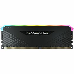 Corsair DDR4, 3200MHz 8GB 1x8GB Dimm, Unbuffered, 16-20-20-38, XMP 2.0, Vengeance RGB RS, RGB LED, Black PCB, 1.35V, for AMD Ryzen & Intel, EAN:0840006652199