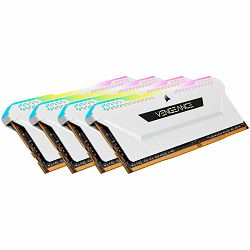 Corsair DDR4, 3600MHz 32GB 4x8GB DIMM, Unbuffered, 18-22-22-42, XMP 2.0, VENGEANCE RGB PRO SL White Heatspreader, RGB LED, 1.35V, for Intel, EAN:0840006643272