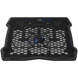 CANYON NS02, Cooling stand single fan with 2x2.0 USB hub, support up to 10”-15.6” laptop, ABS plastic and iron, Fans dimension:125*125*15mm(1pc), DC 5V, fan speed: 800-1000RPM, size:340*265*30mm, 406g