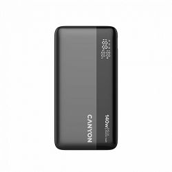 CANYON Power Bank PB-240, 25000mAh PD140W display power bank,Size160.0x82x27 mm Weight 508+-10g, Dark Grey
