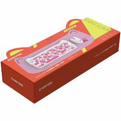 CANYON HSET-W6 EN/AD Keyboard+Mouse Kitty Edition AAA+?? Wireless Pink