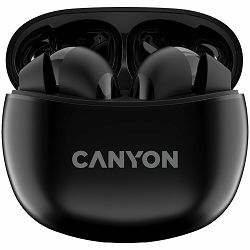 CANYON TWS-5, Bluetooth headset, with microphone, BT V5.3 JL 6983D4, Frequence Response:20Hz-20kHz, battery EarBud 40mAh*2+Charging Case 500mAh, type-C cable length 0.24m, size: 58.5*52.91*25.5mm, 0.0