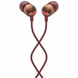 HOUSE OF MARLEY SMILE JAMAICA RED WIRED EARBUDS - 846885010310